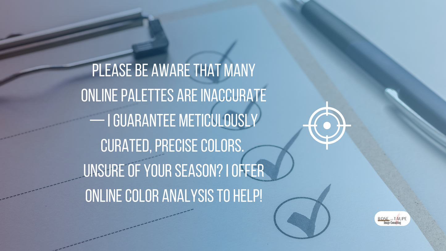 Dark Winter Makeup Color Palette