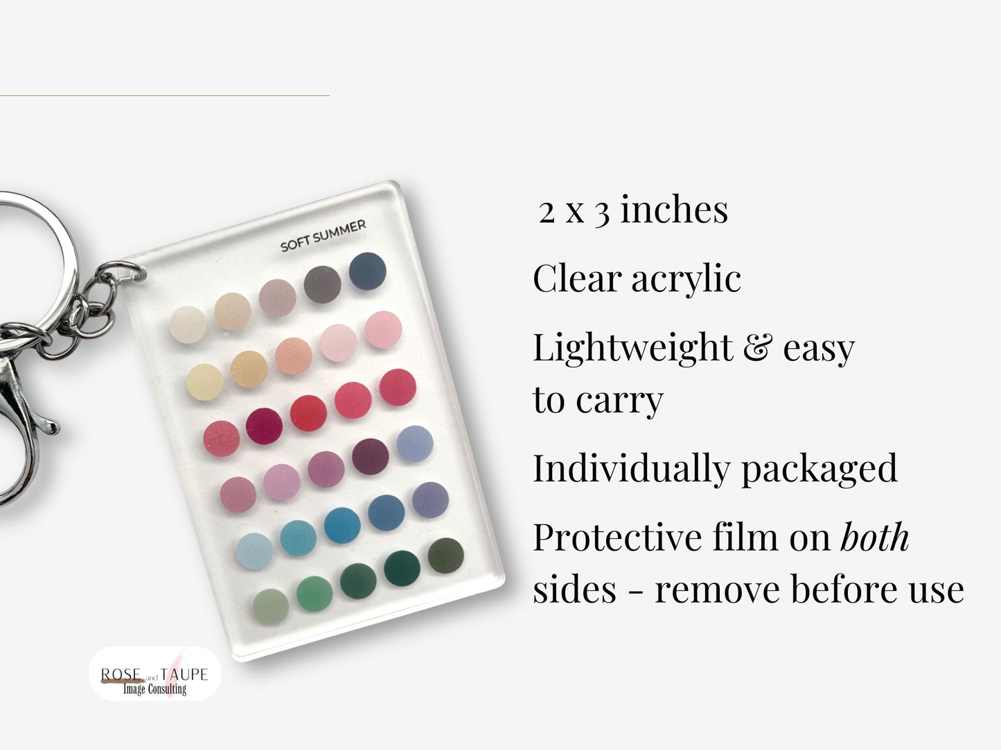 Soft Summer Color Analysis Keychain