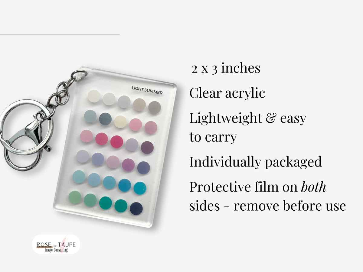 Light Summer Color Analysis Keychain