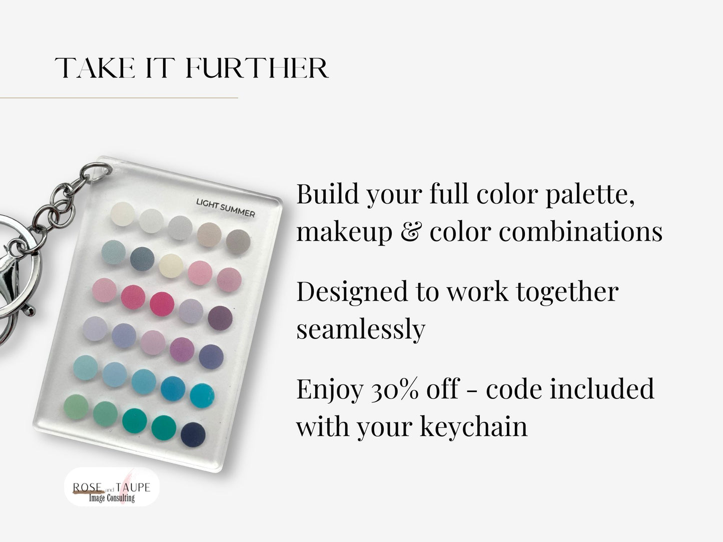 Light Summer Color Analysis Keychain