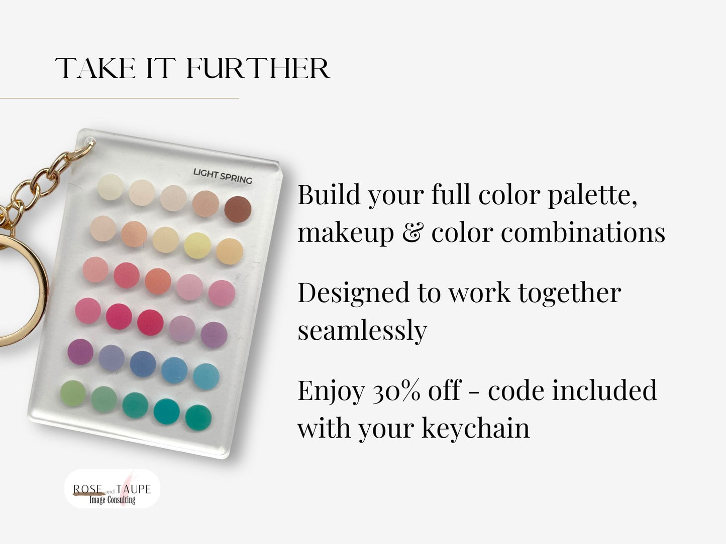 Light Spring Color Analysis Keychain
