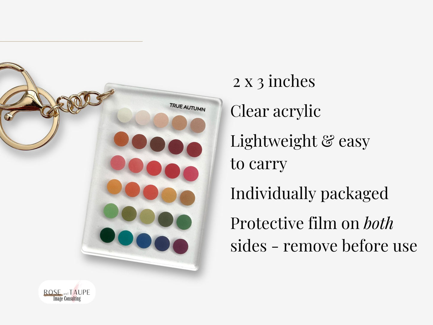 True Autumn Color Analysis Keychain