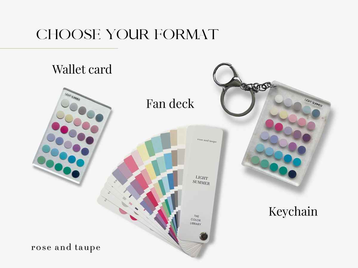 Light Summer Color Analysis Fan Deck