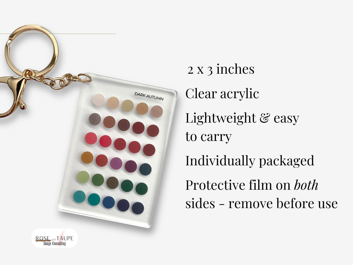 Dark Autumn Color Analysis Keychain