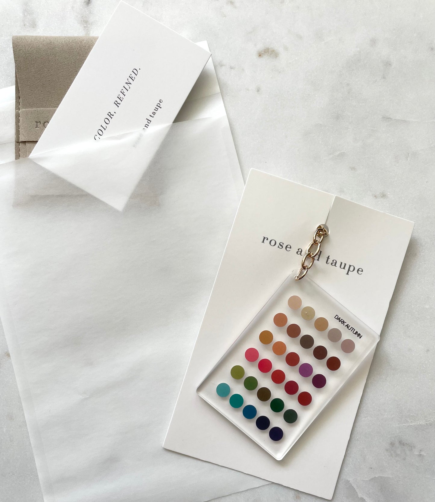 Dark Autumn Color Analysis Keychain