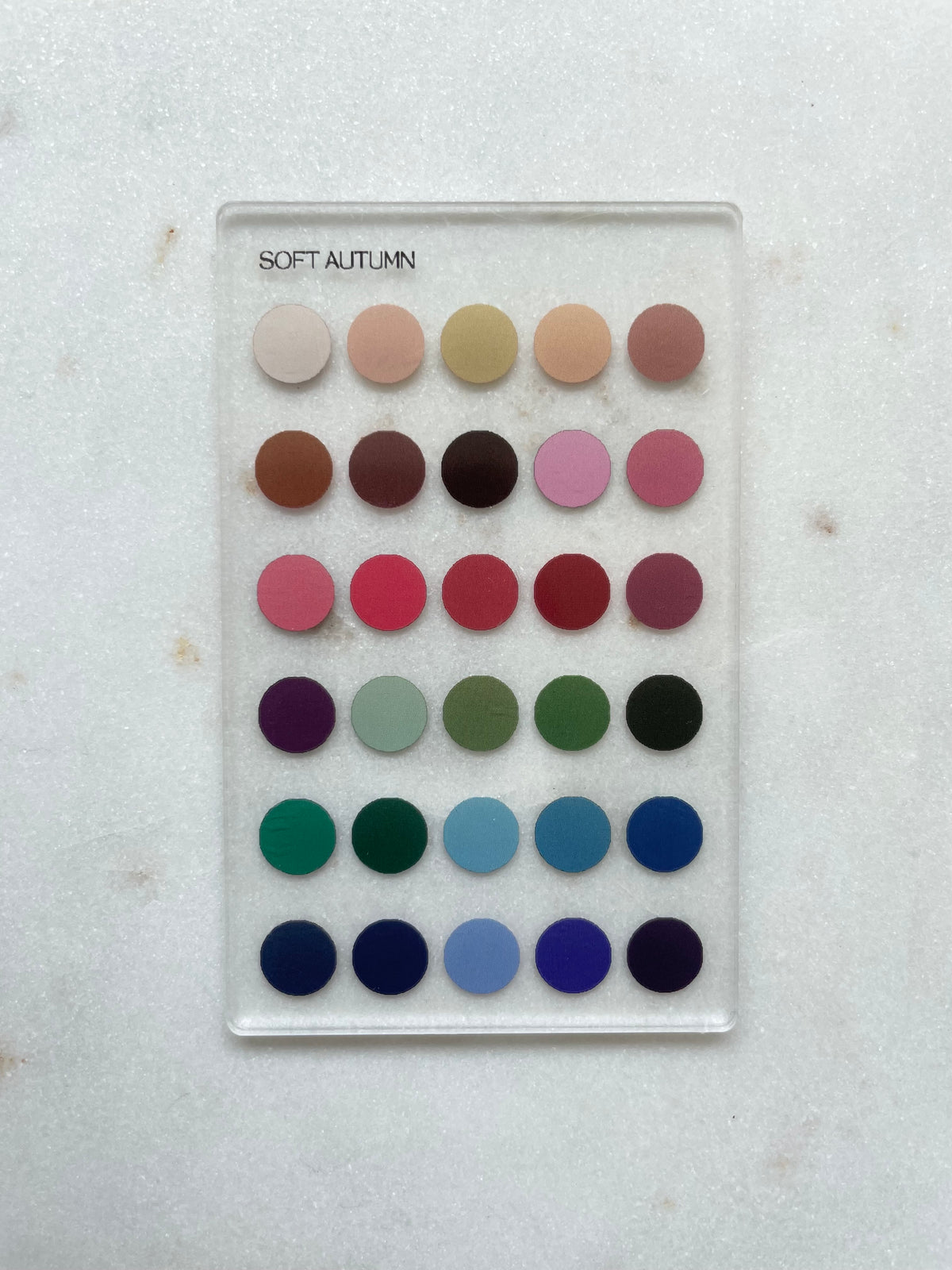 Soft Autumn Color Analysis Wallet Card