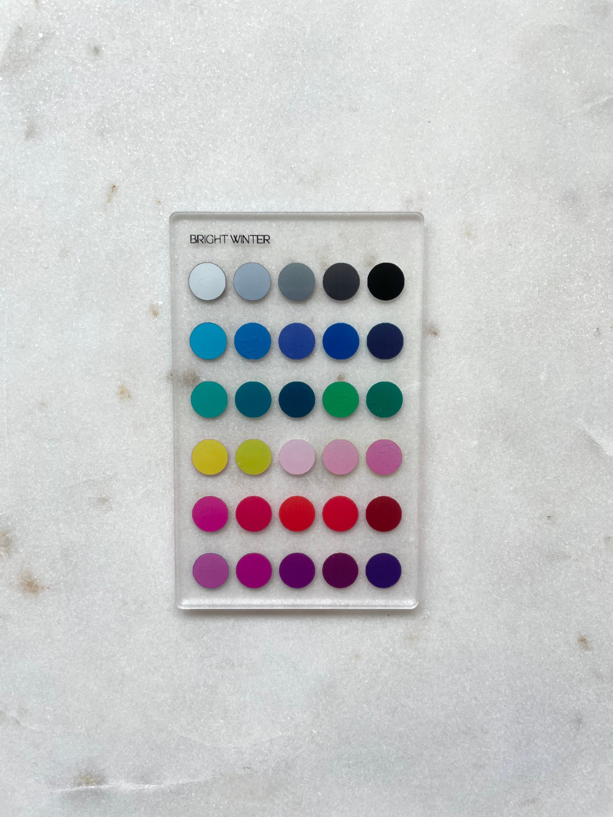Bright Winter Color Analysis Wallet Card