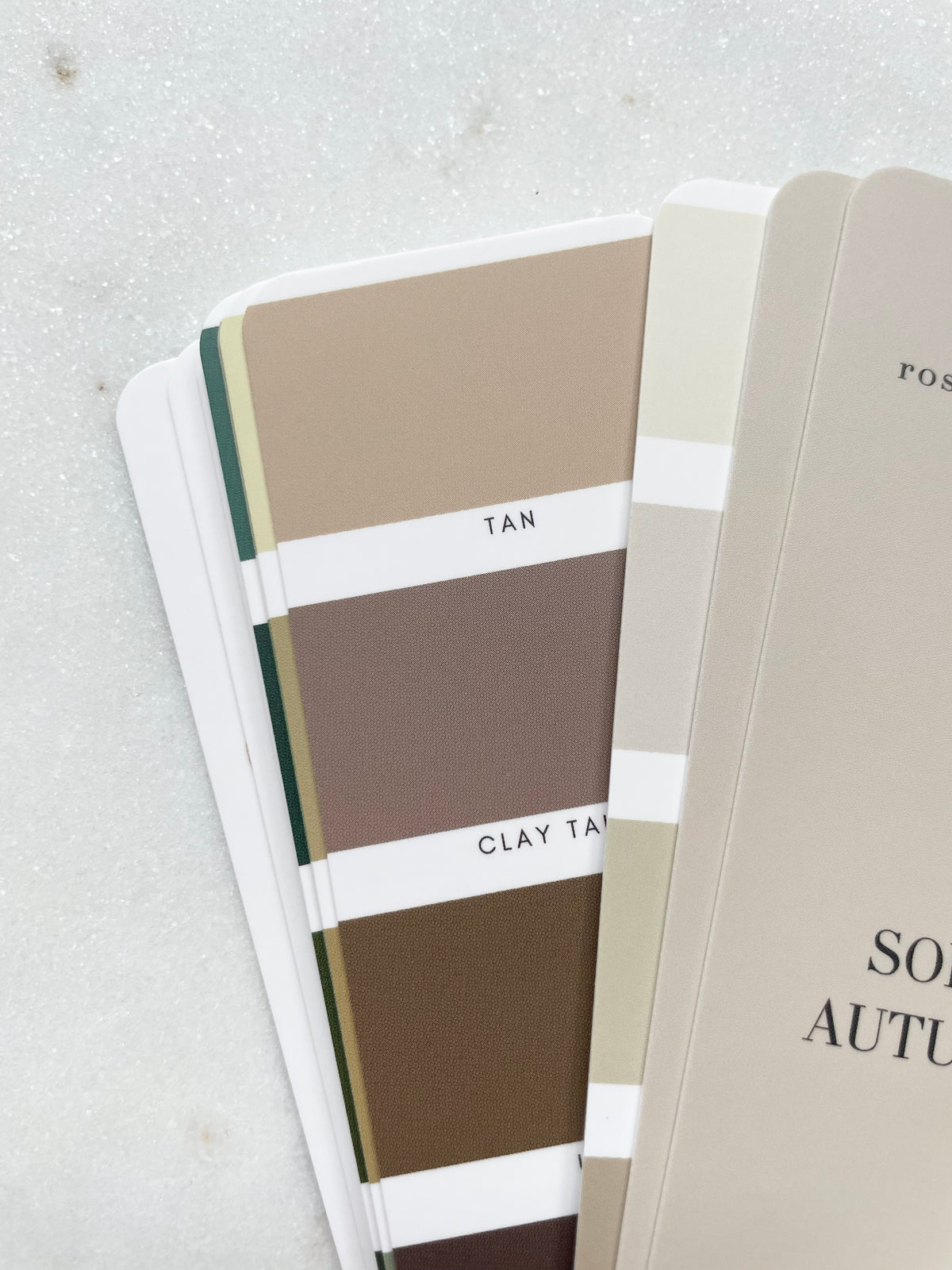 Soft Autumn Color Analysis Fan Deck