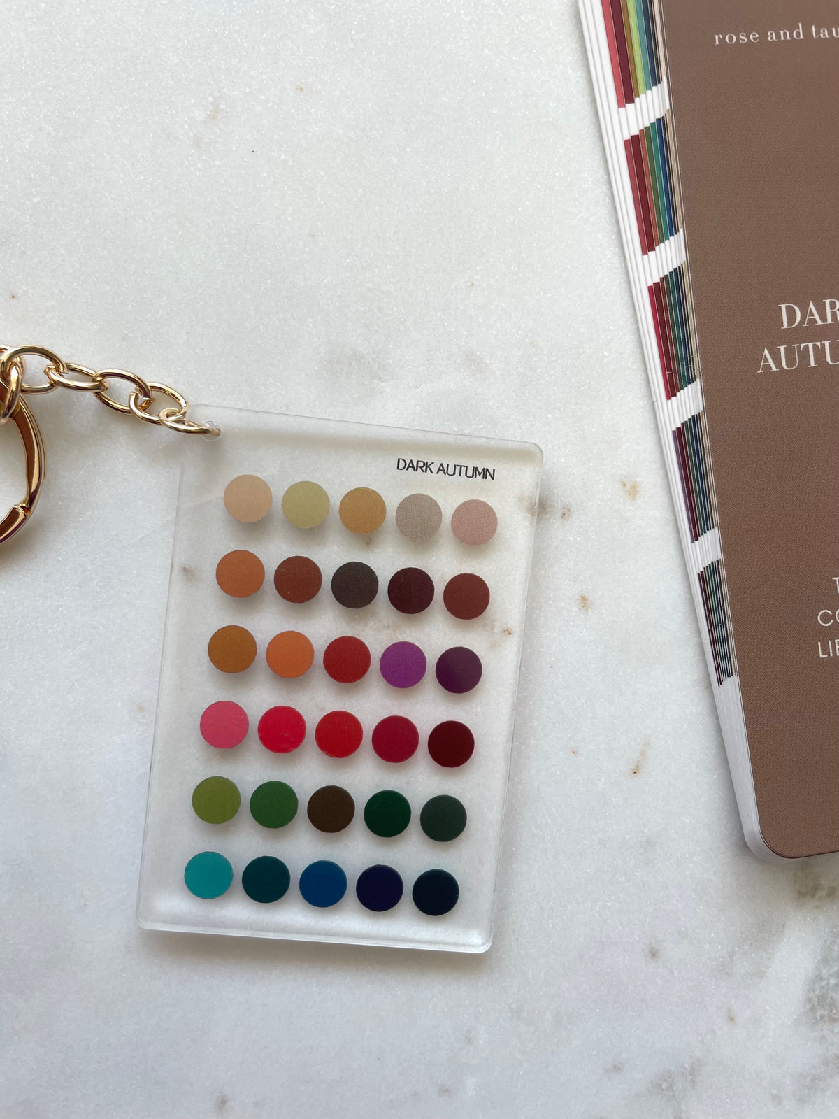 Dark Autumn Color Analysis Keychain