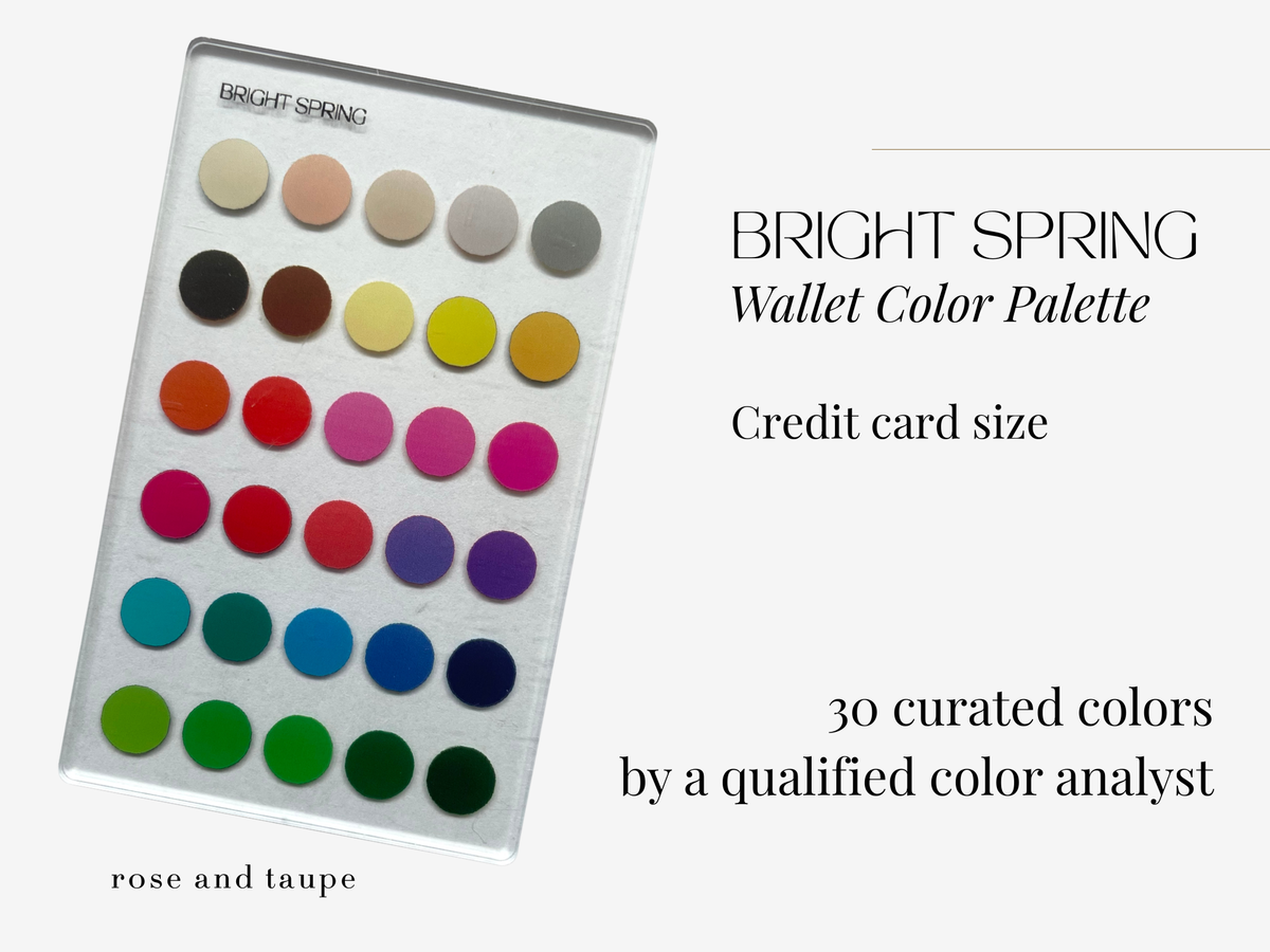 Bright Spring Color Analysis Wallet Card