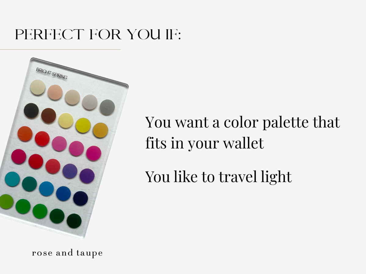 Bright Spring Color Analysis Wallet Card