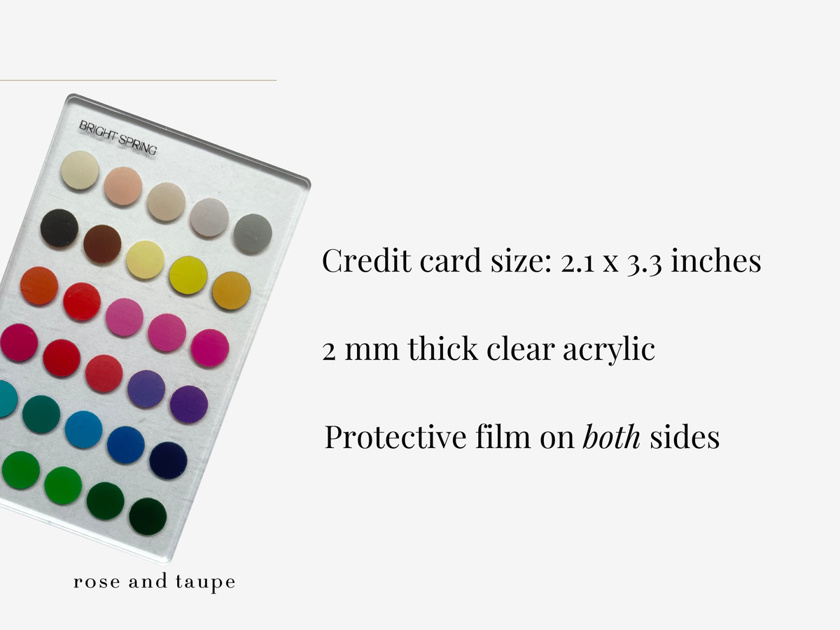 Bright Spring Color Analysis Wallet Card