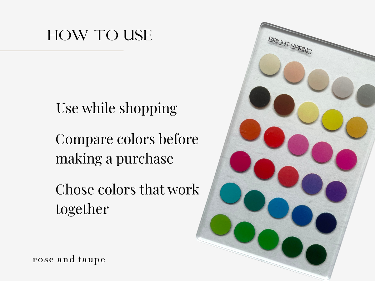 Bright Spring Color Analysis Wallet Card