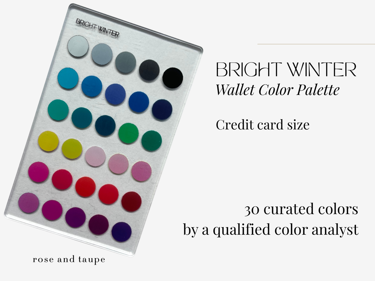 Bright Winter Color Analysis Wallet Card