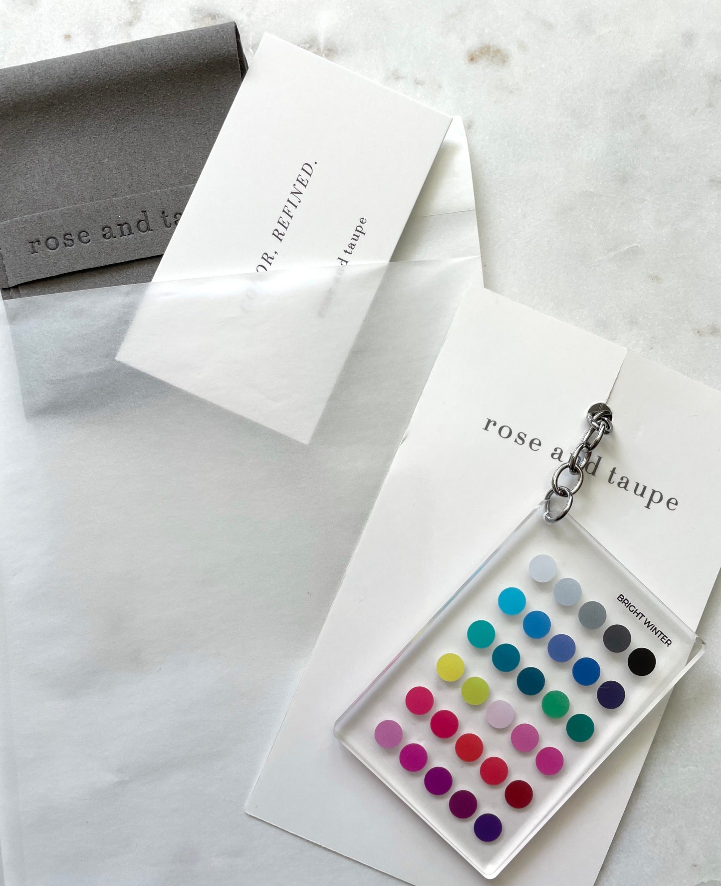 Bright Winter Color Analysis Keychain