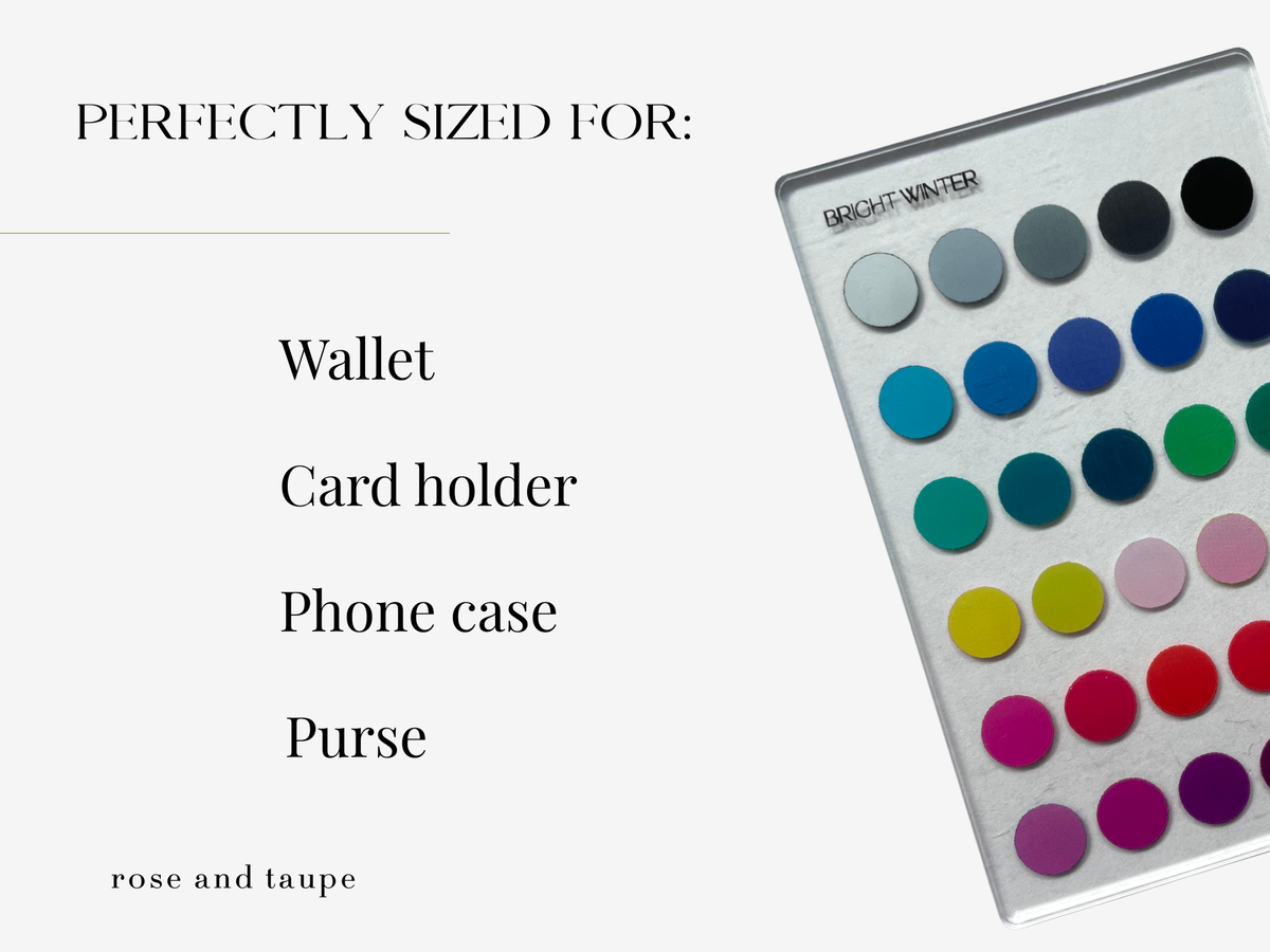 Bright Winter Color Analysis Wallet Card