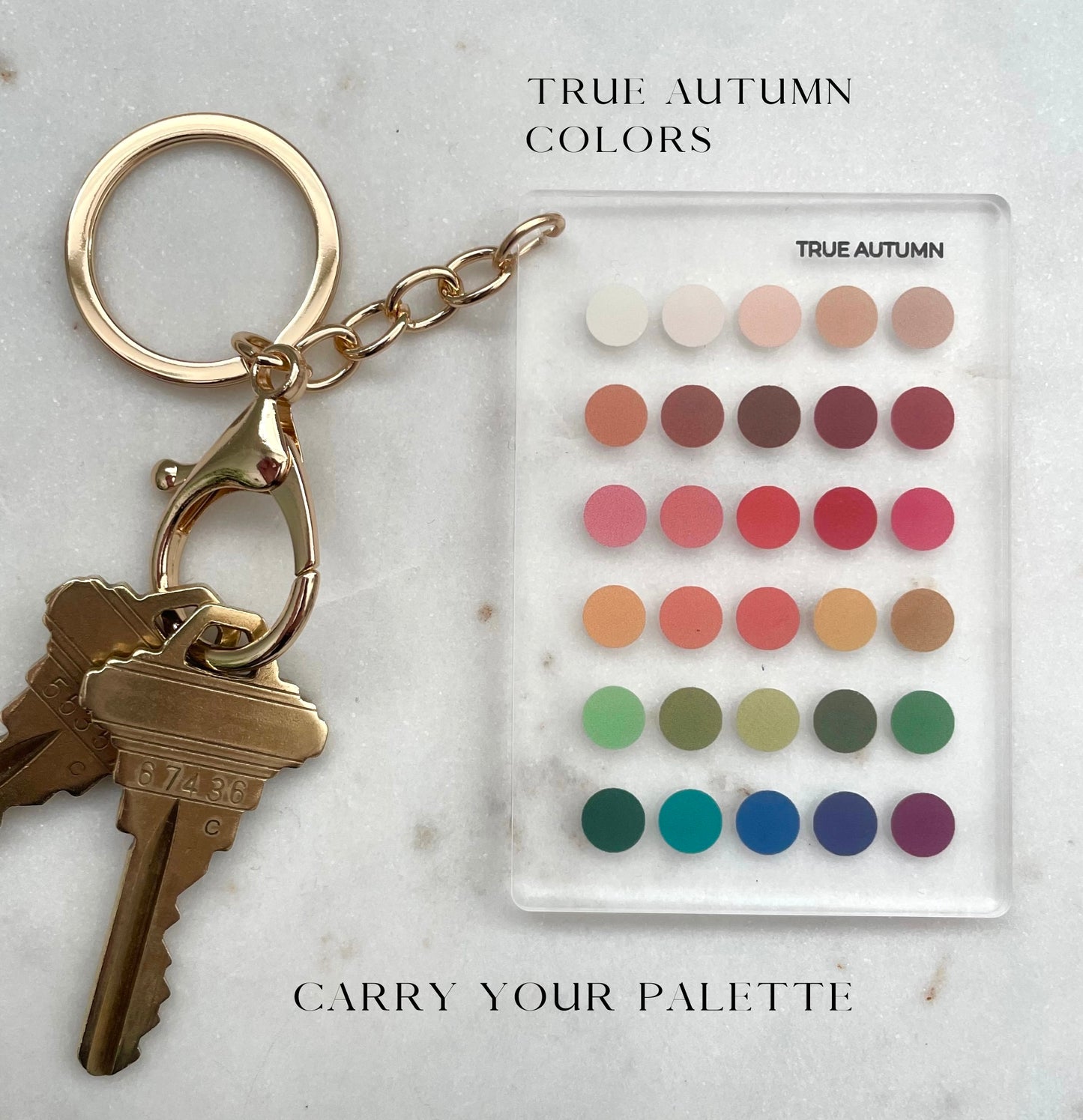 True Autumn Color Analysis Keychain