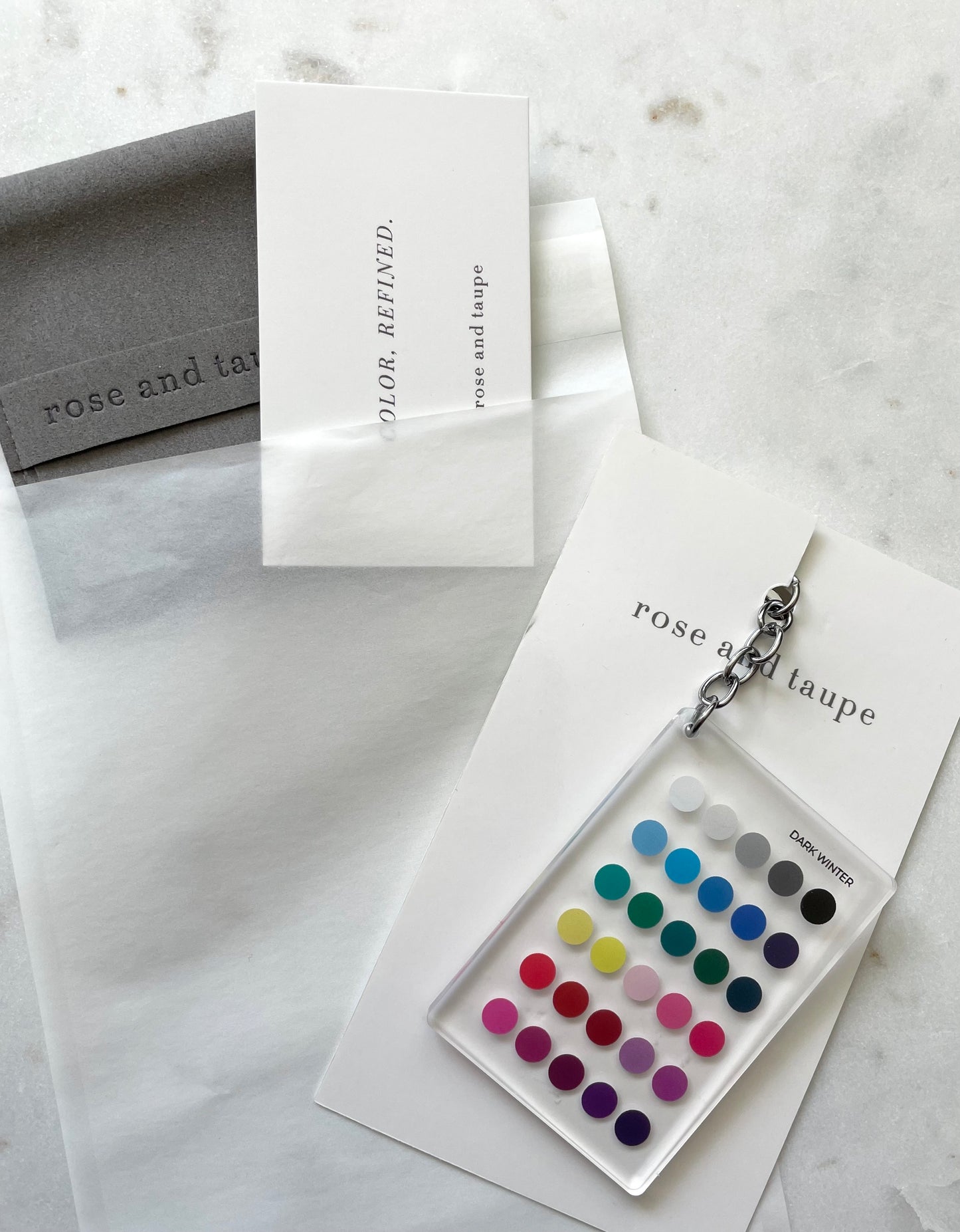Dark Winter Color Analysis Keychain