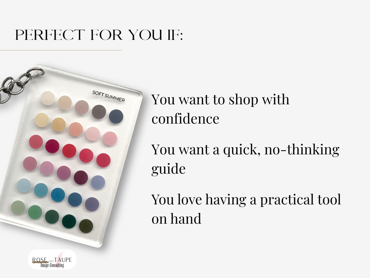 Soft Summer Color Analysis Keychain