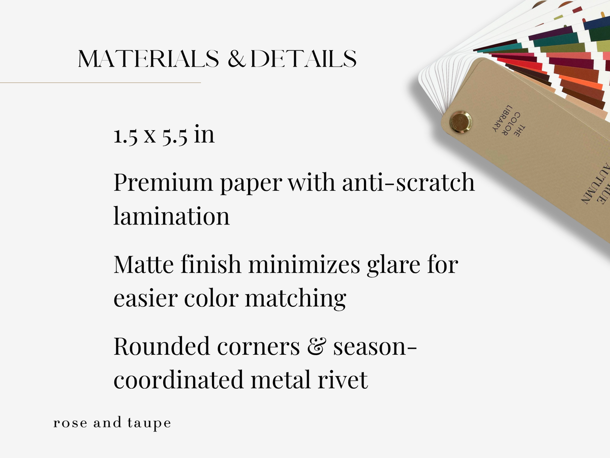 True Autumn Color Analysis Fan Deck