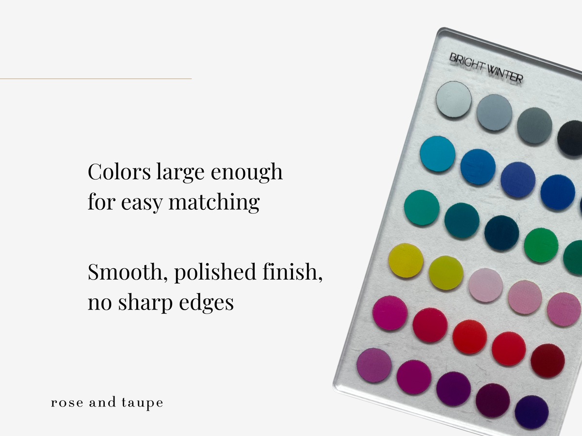 Bright Winter Color Analysis Wallet Card