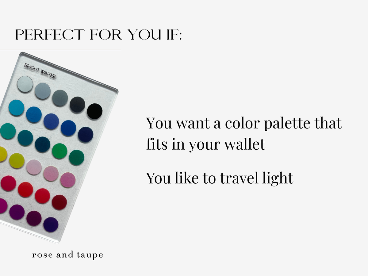 Bright Winter Color Analysis Wallet Card