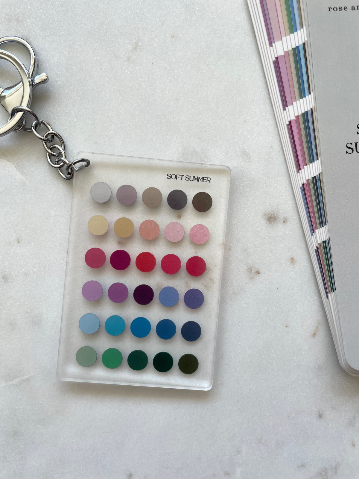 Soft Summer Color Analysis Keychain