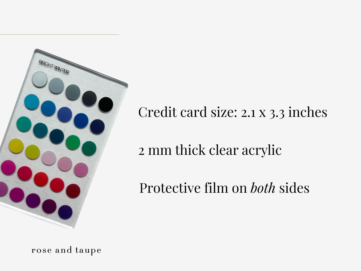 Bright Winter Color Analysis Wallet Card