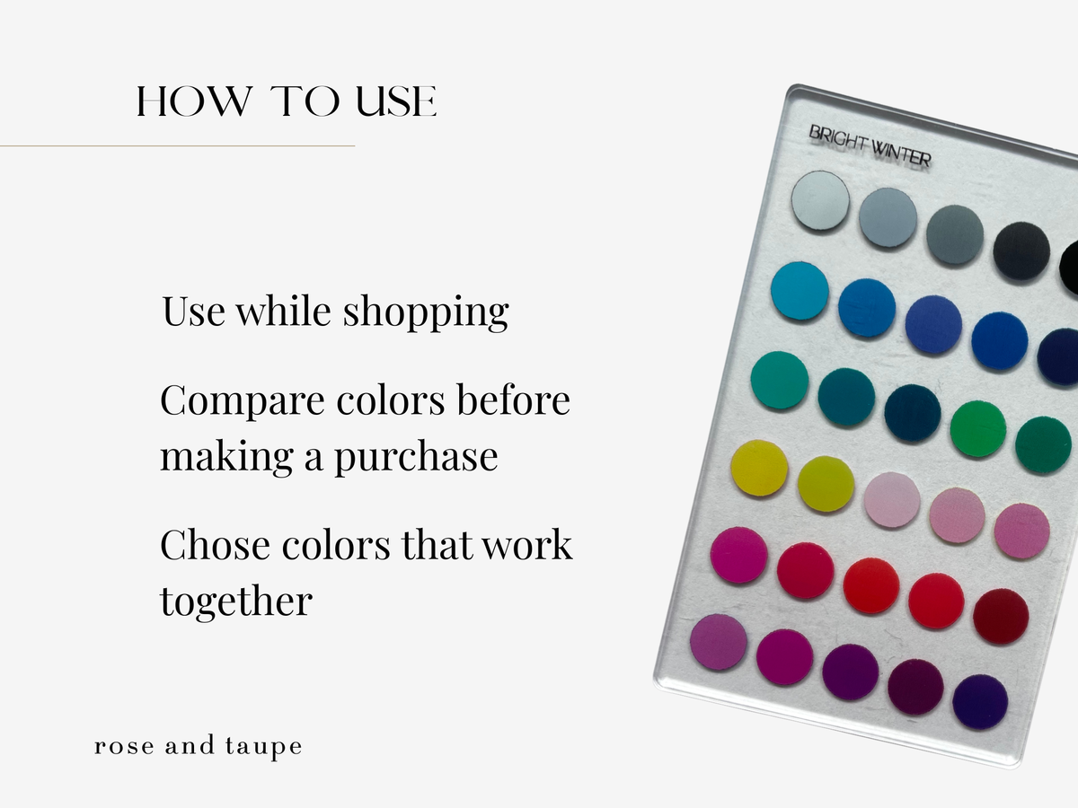 Bright Winter Color Analysis Wallet Card