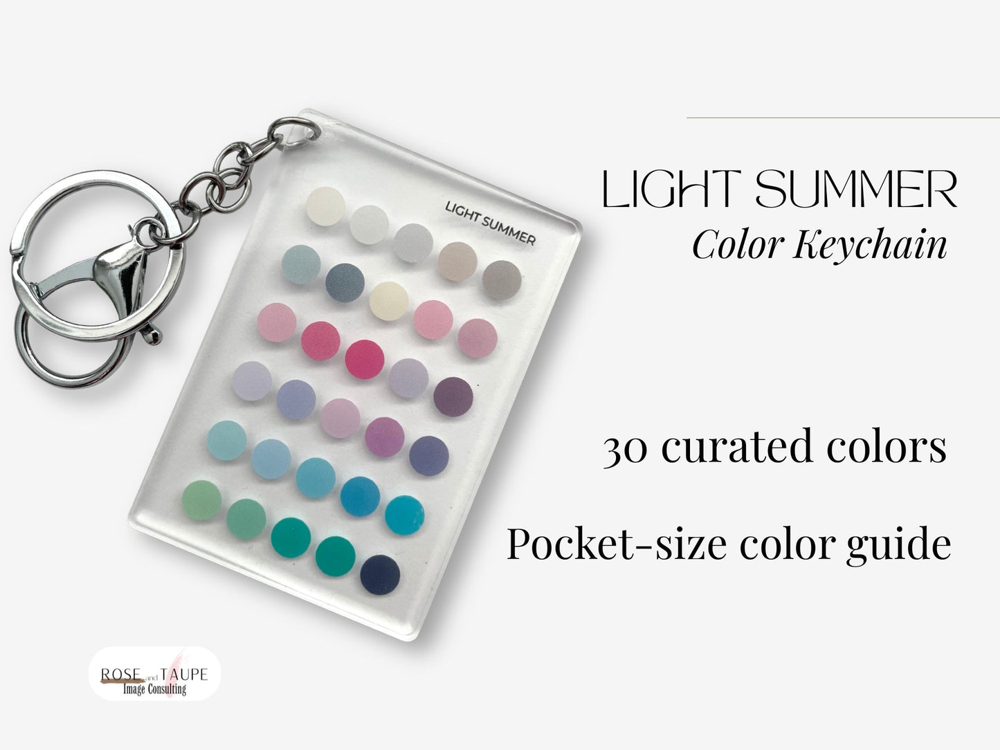 Light Summer Color Analysis Keychain