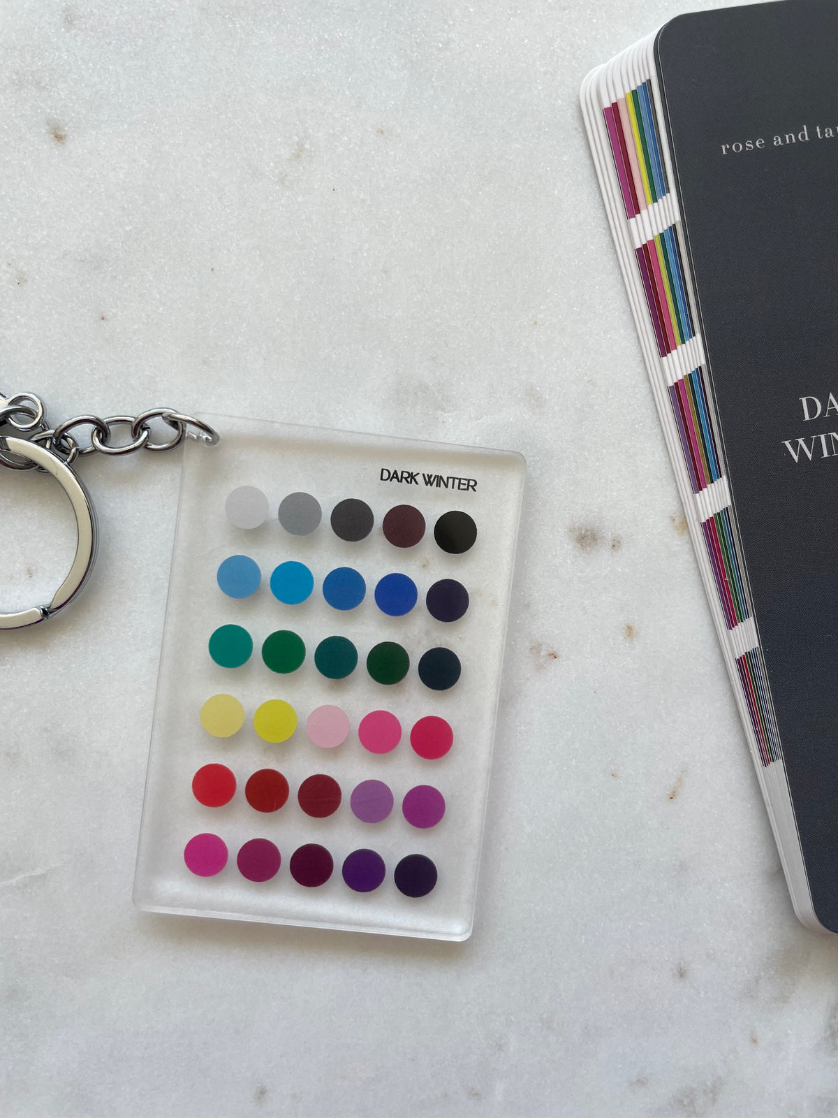 Dark Winter Color Analysis Keychain