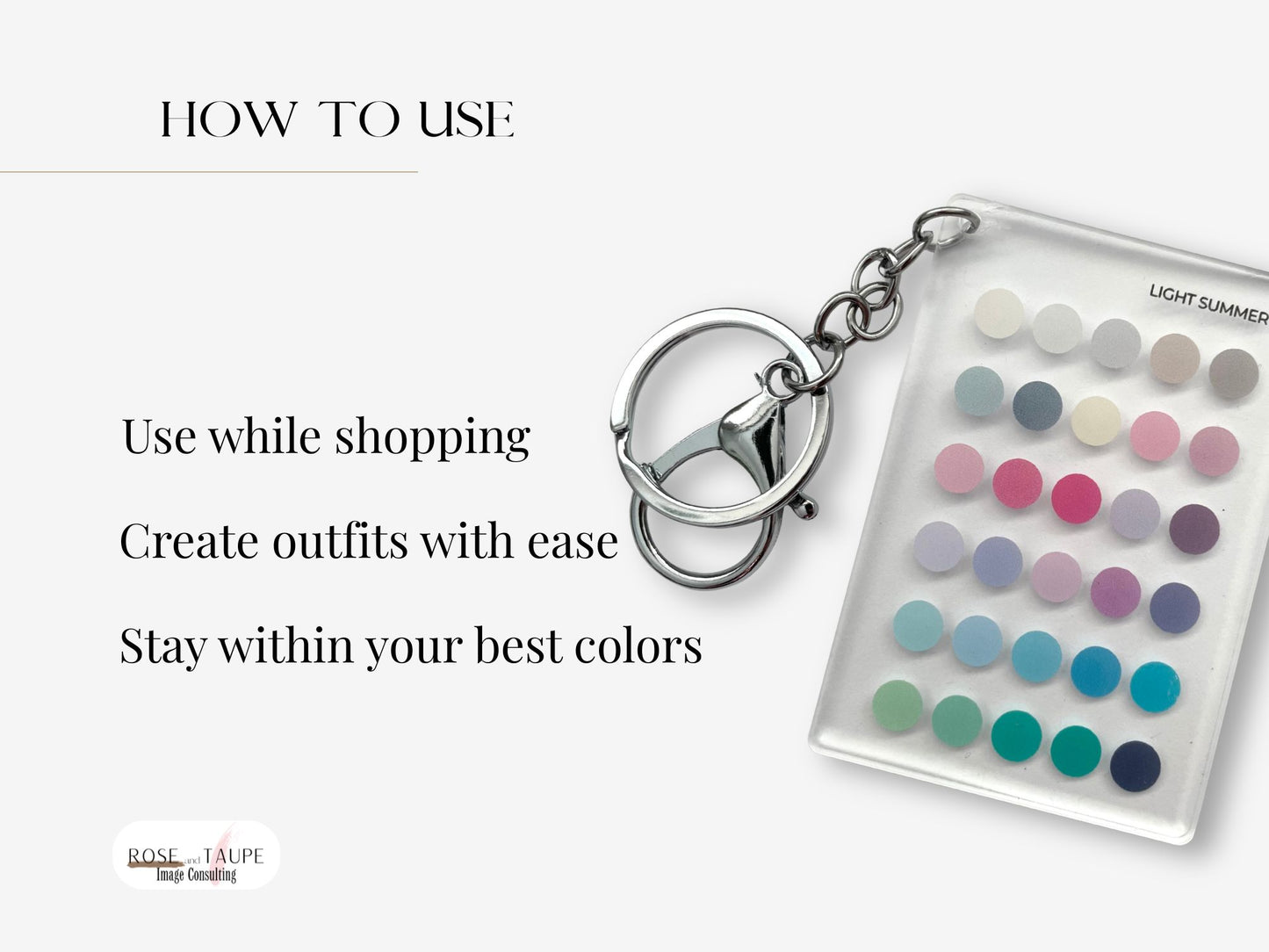 Light Summer Color Analysis Keychain