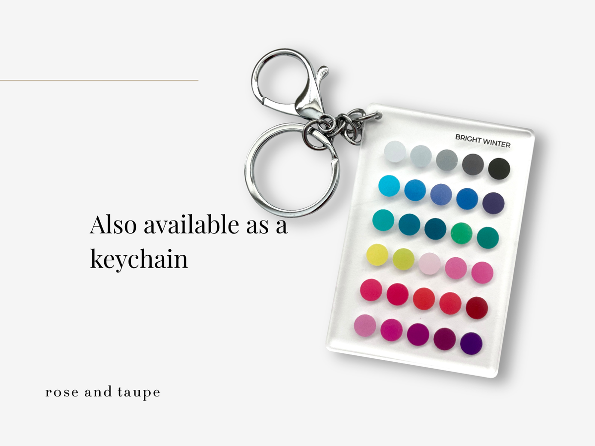 Bright Winter Color Analysis Wallet Card