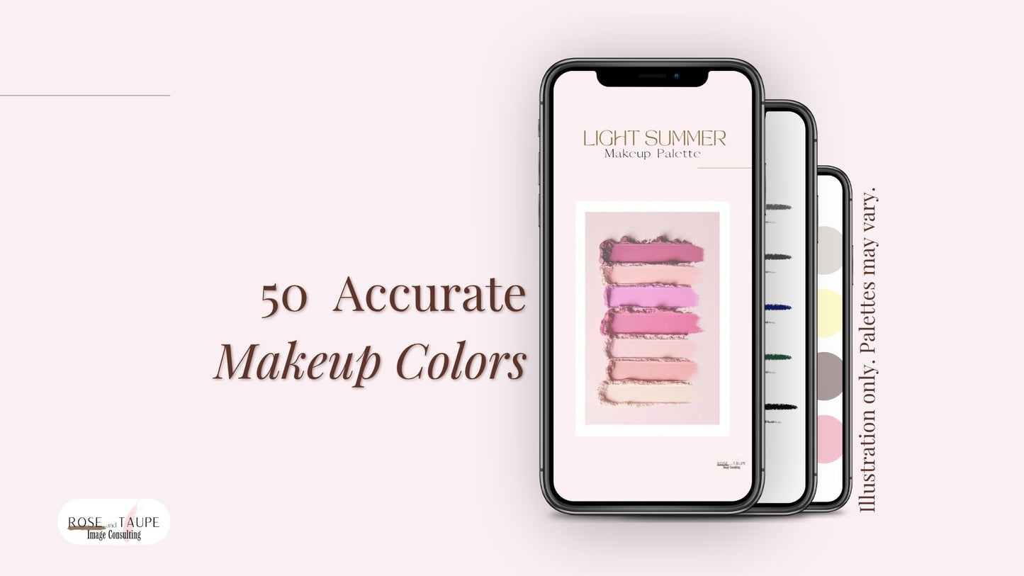 Light Summer Makeup Color Palette