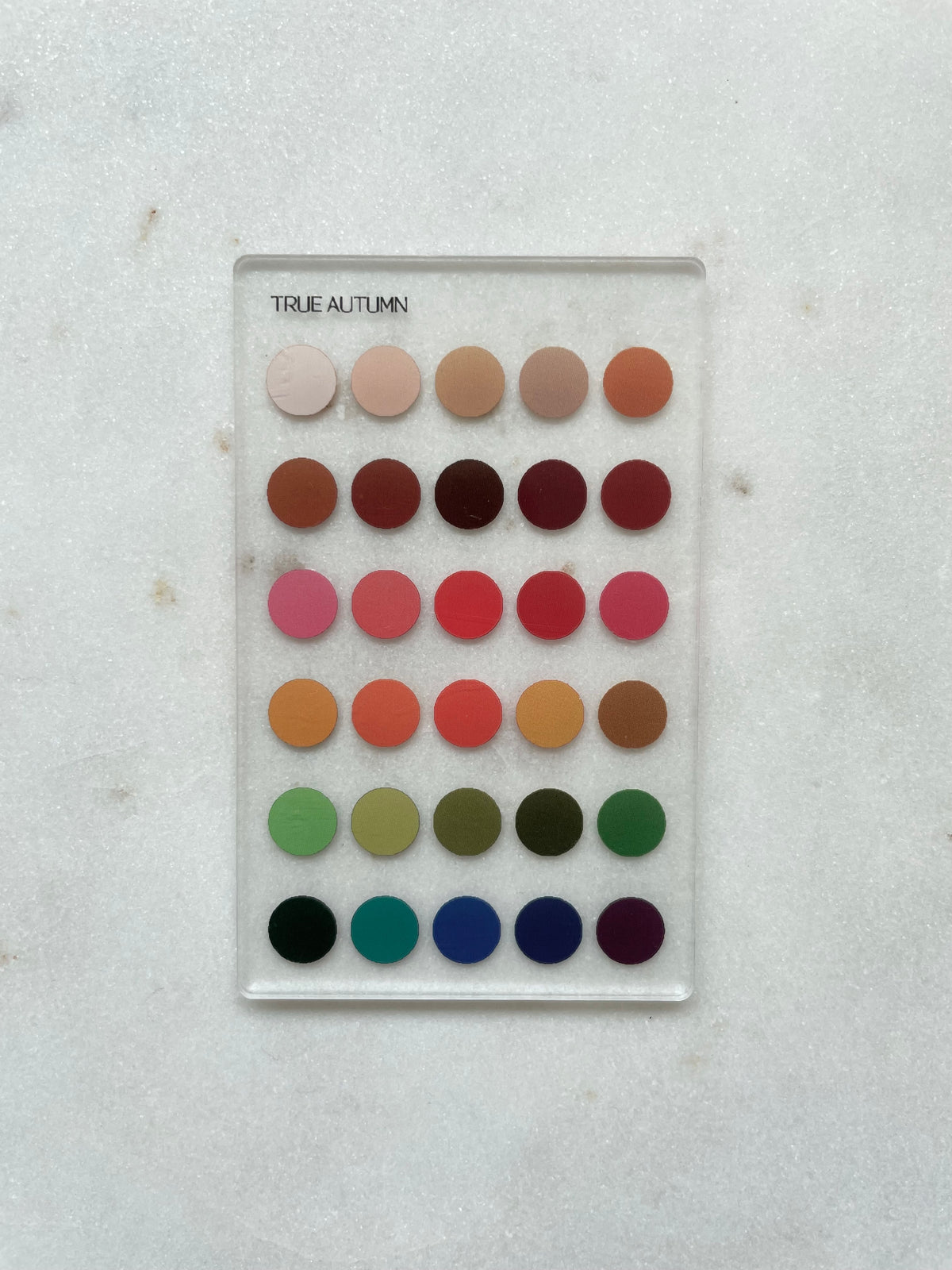 True Autumn Color Analysis Wallet Card