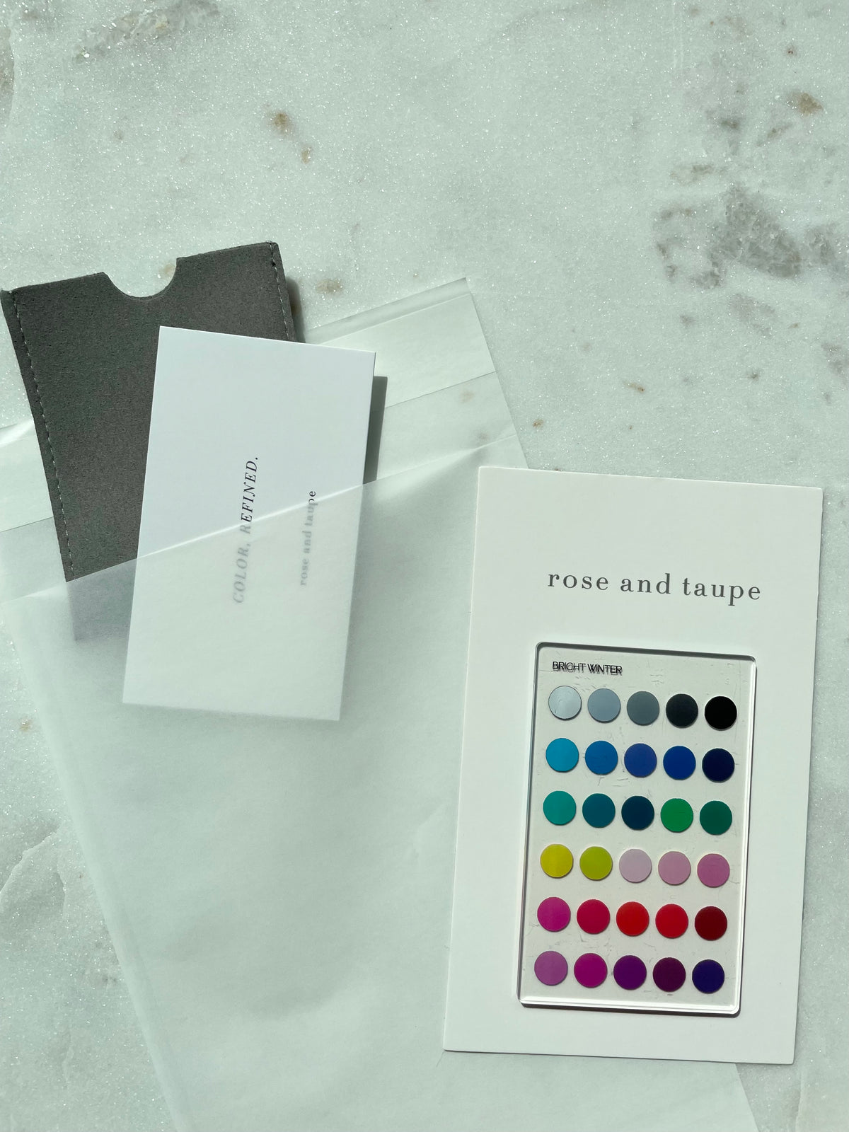 Bright Winter Color Analysis Wallet Card