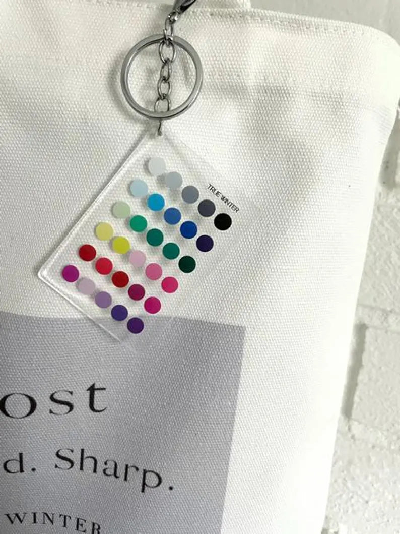 True Winter Color Analysis Keychain