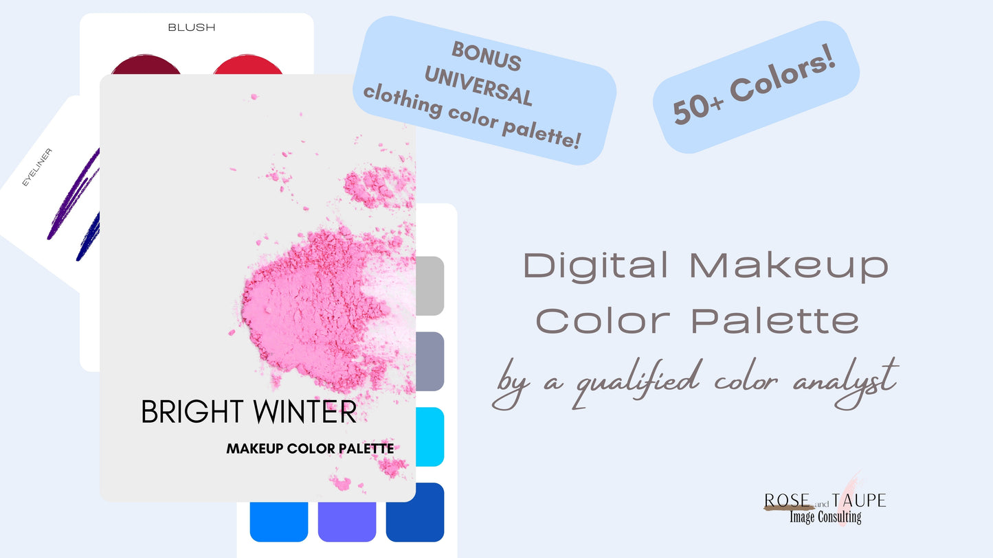 Bright Winter Makeup Color Palette