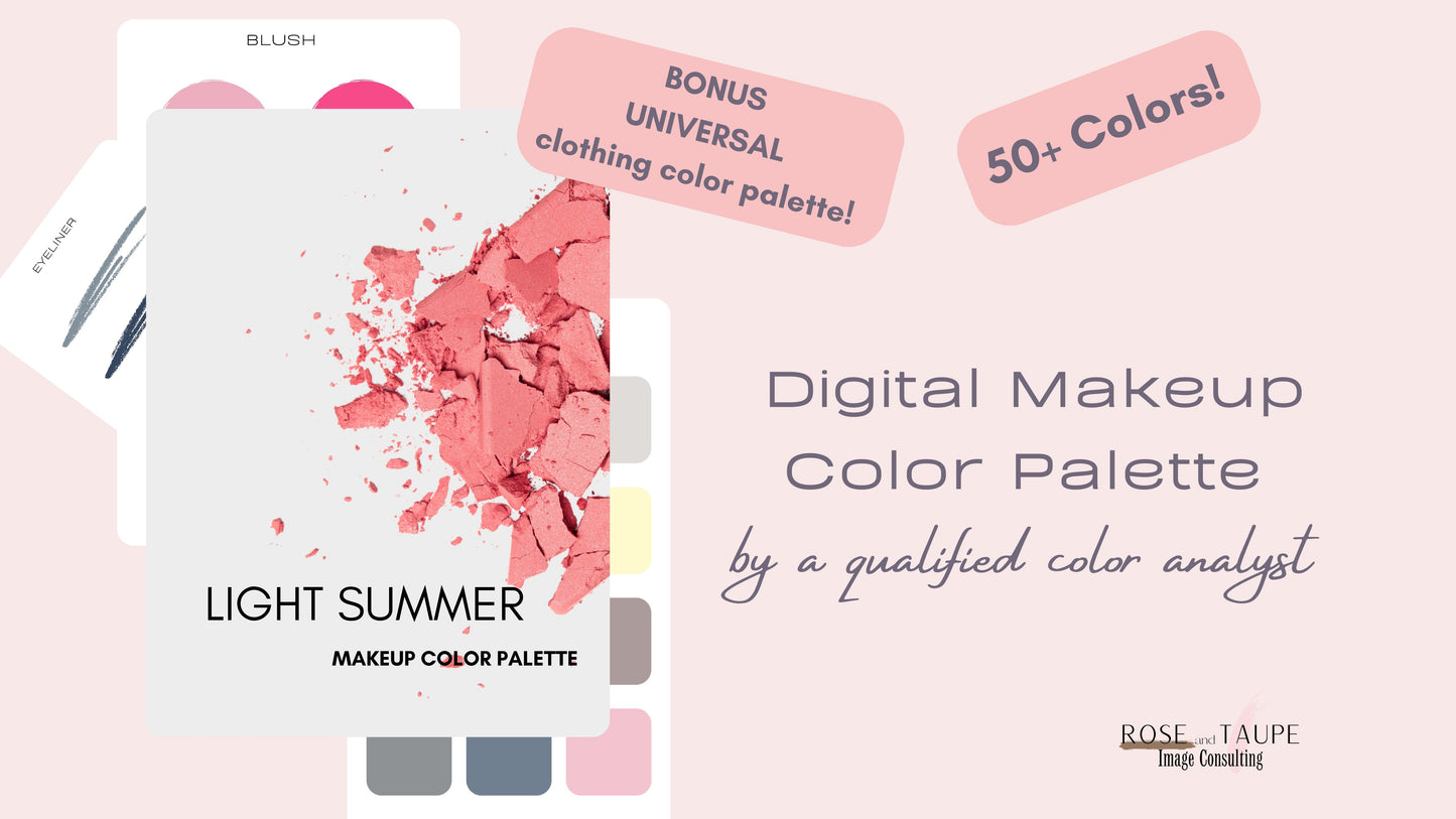 Light Summer Makeup Color Palette