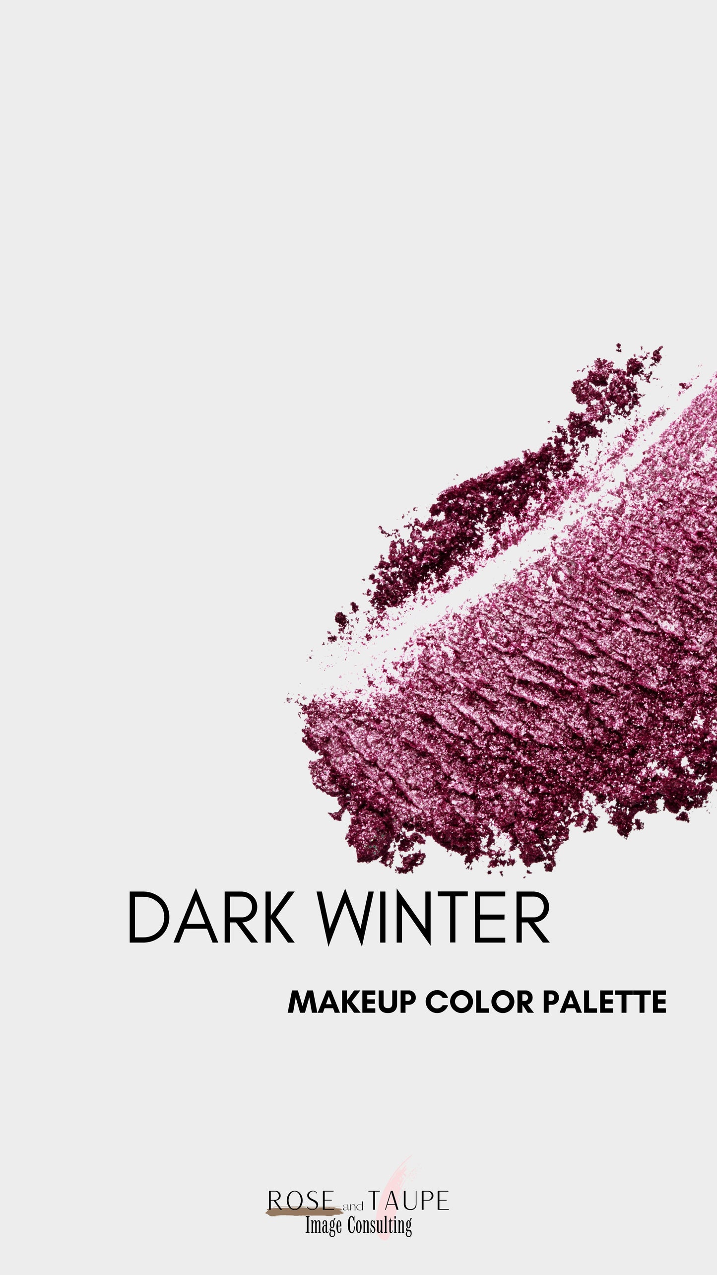 Dark Winter Makeup Color Palette