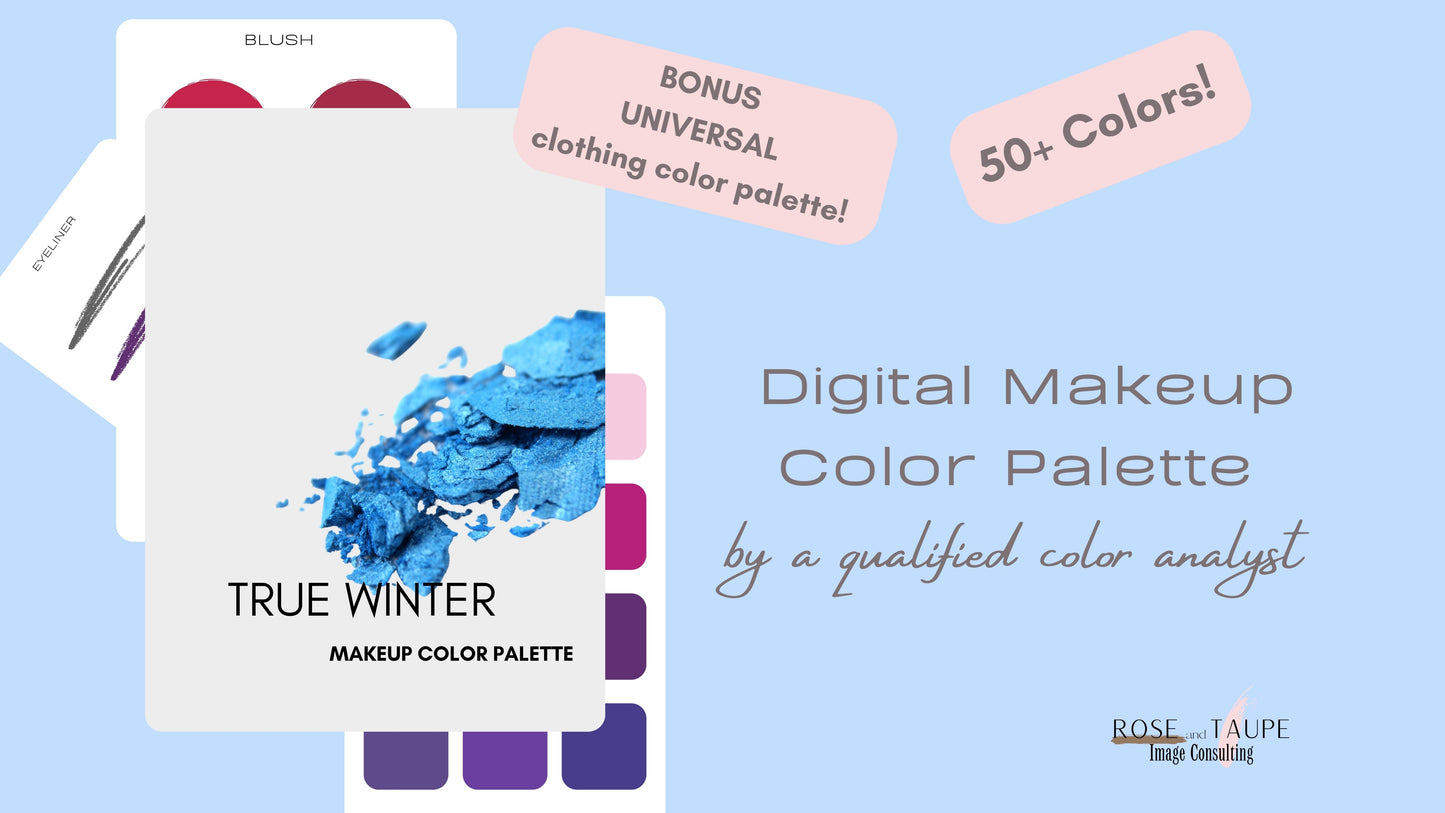 True Winter Makeup Color Palette