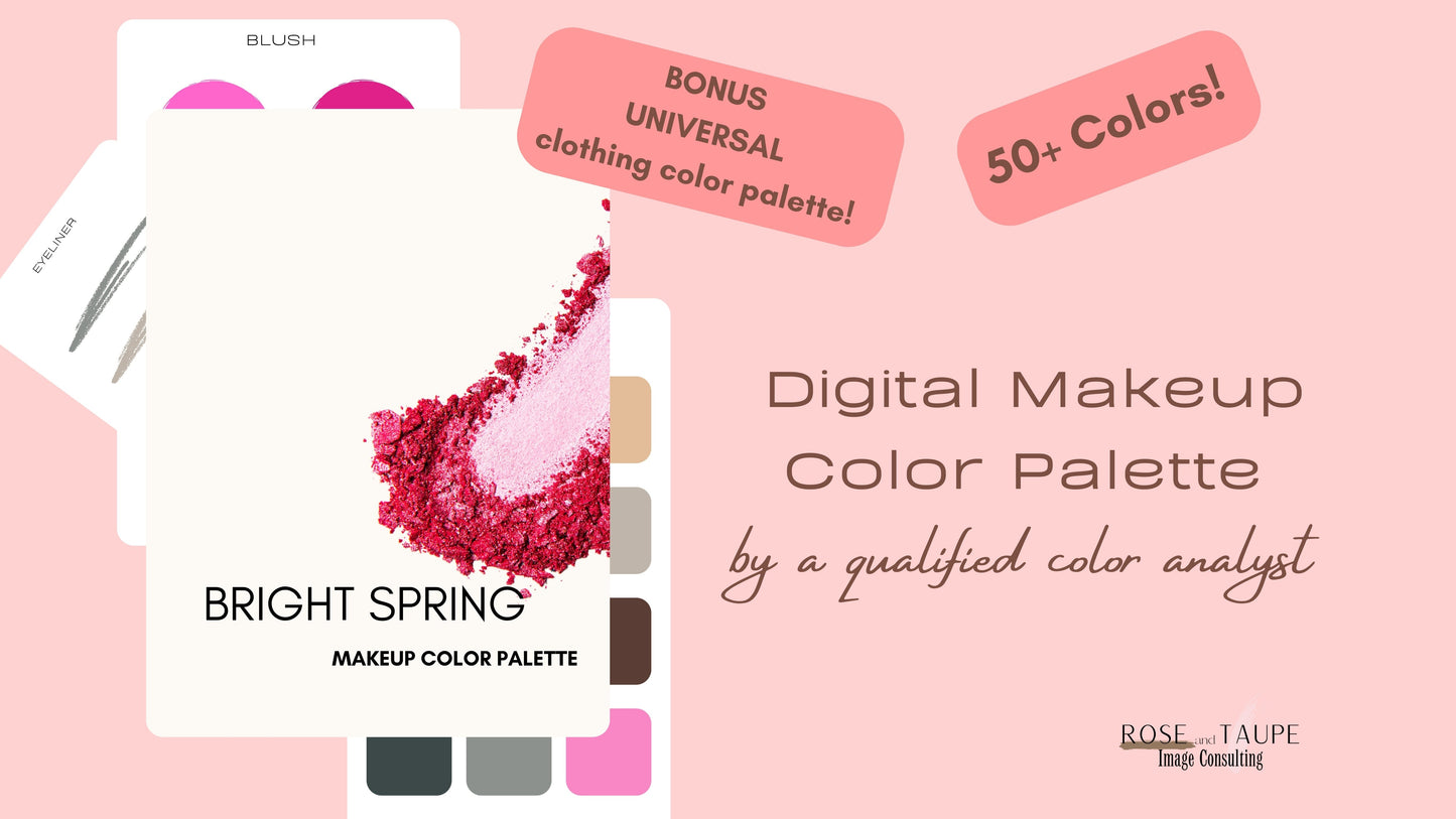 Bright Spring Makeup Color Palette