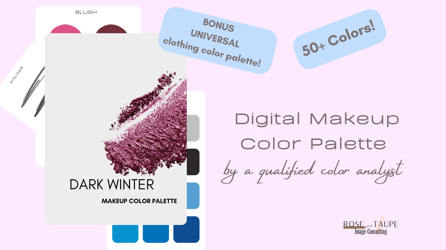 Dark Winter Makeup Color Palette