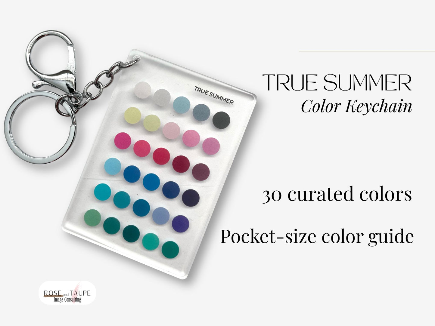 True Summer Color Analysis Keychain