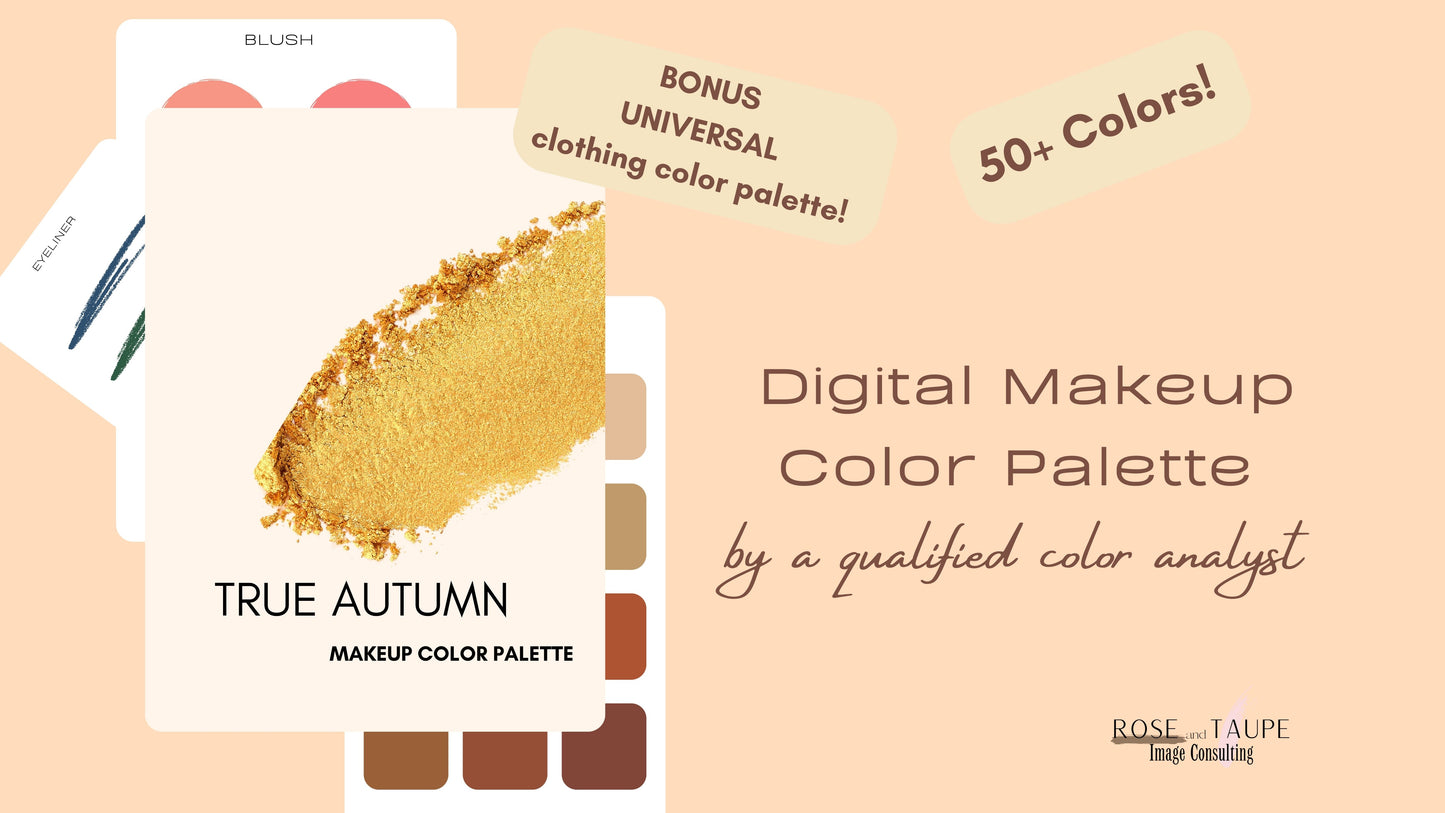 True Autumn Makeup Color Palette