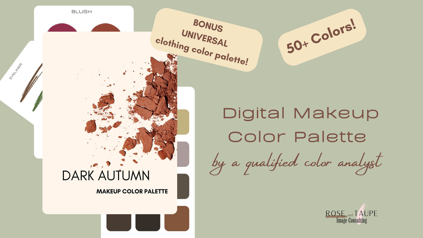 Dark Autumn Makeup Color Palette