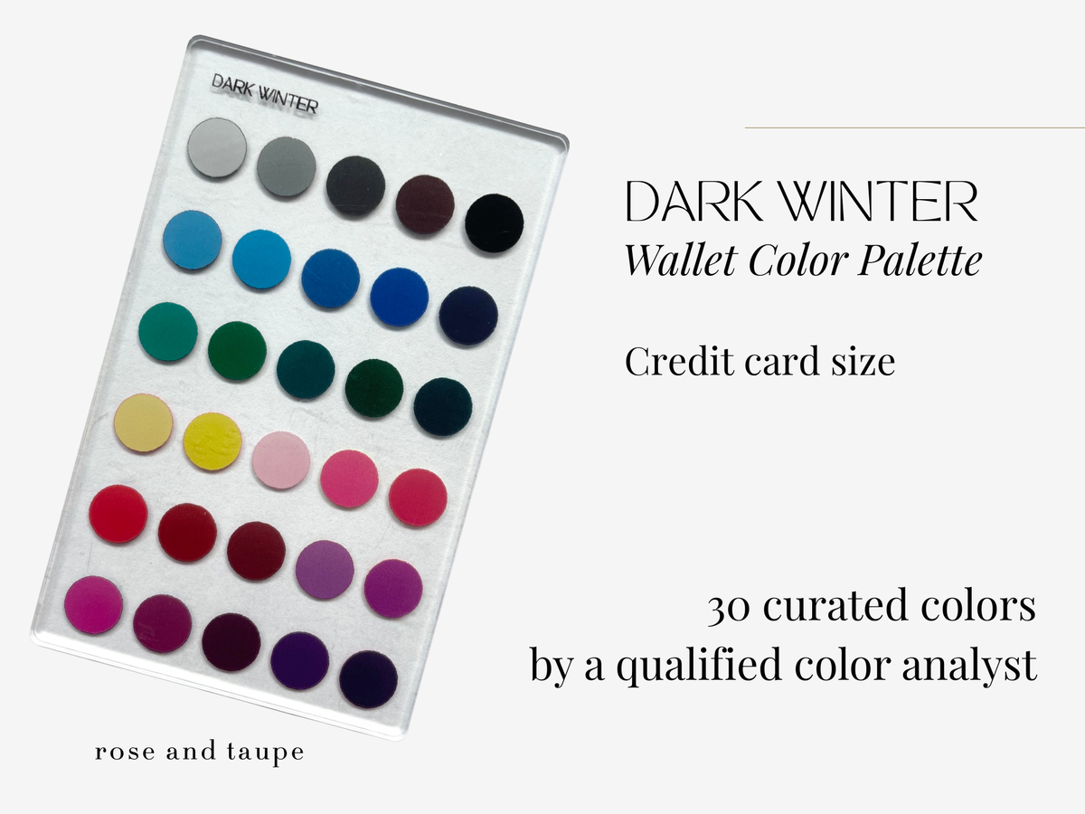 Dark Winter Color Analysis Wallet Card