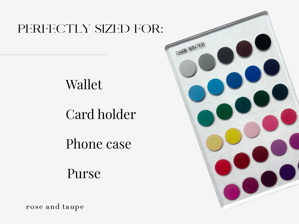 Dark Winter Color Analysis Wallet Card