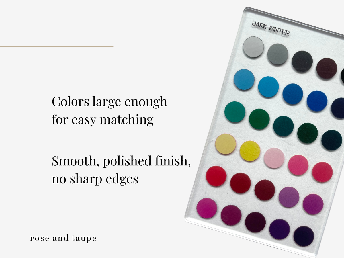 Dark Winter Color Analysis Wallet Card