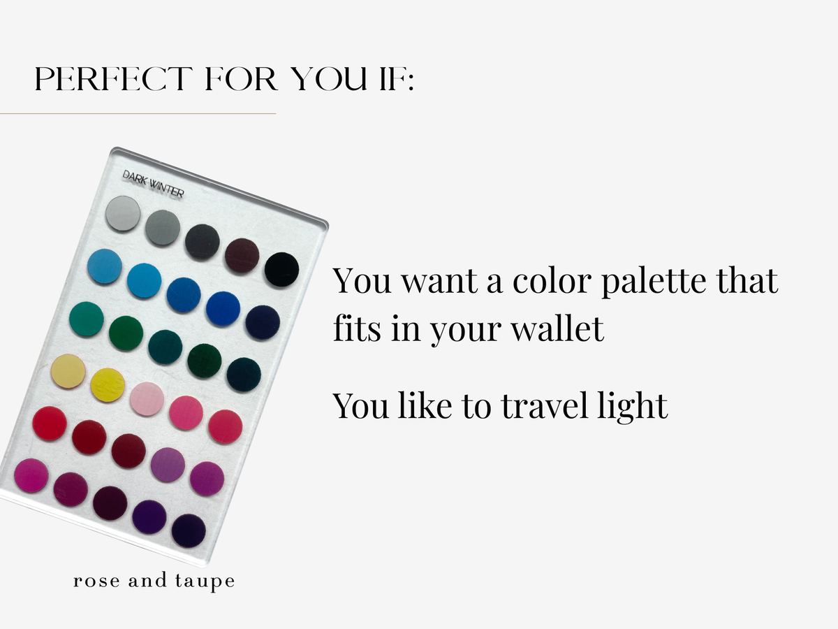 Dark Winter Color Analysis Wallet Card